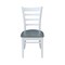 International Concepts Set of Two Emily Side Chair, White/Heather Gray C05-617P - alternate 8